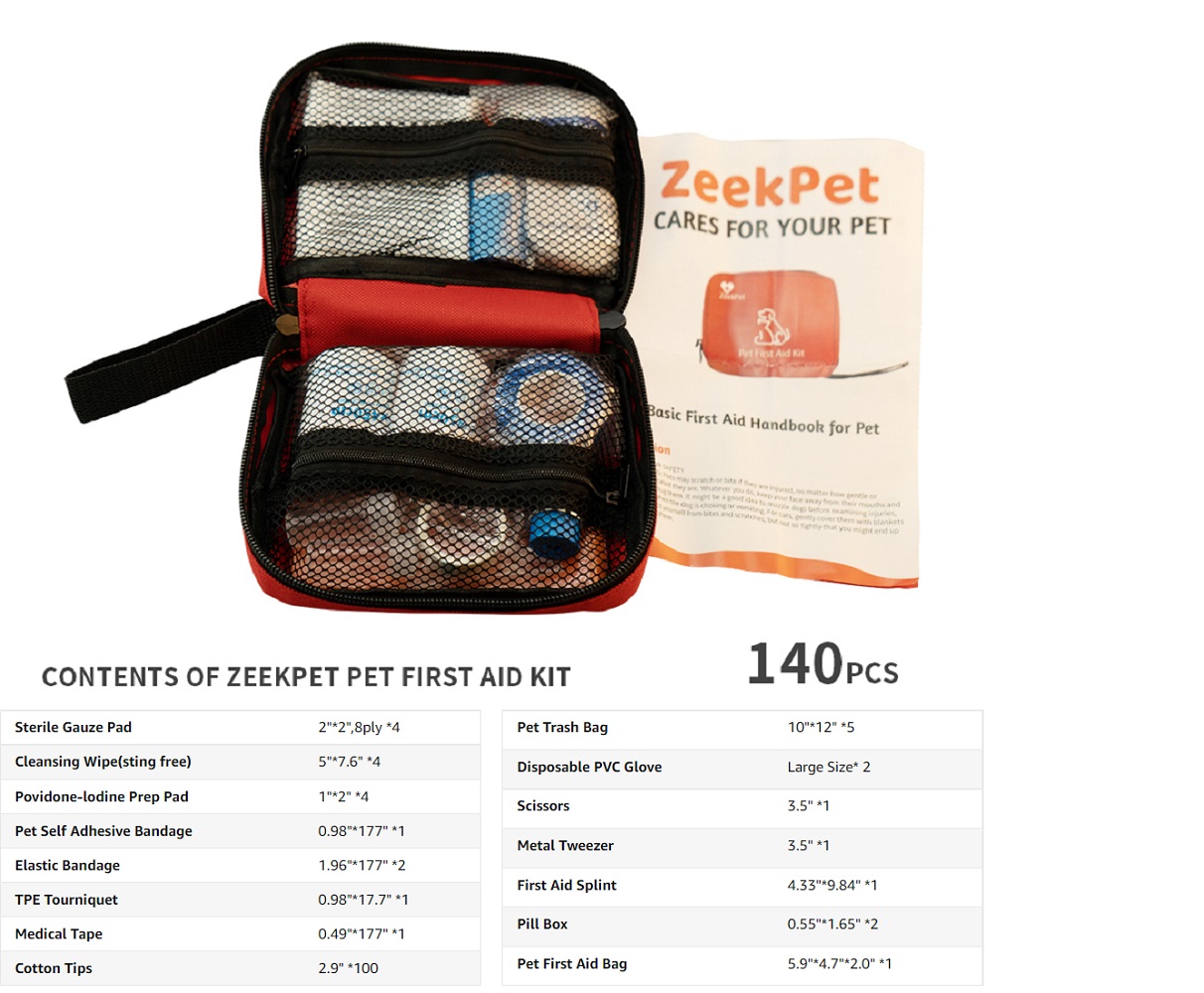 pet first aid kit content list 140